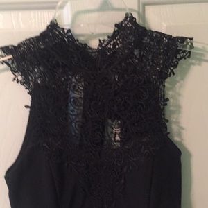 Black lace cocktail dress